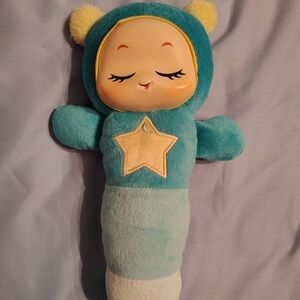 Teal and Yellow Plush Sleepy Doll